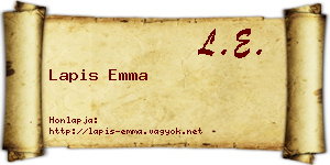 Lapis Emma névjegykártya